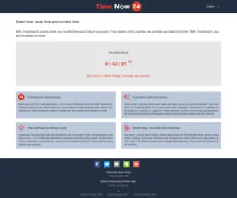 Timenow24.net(What time) Screenshot