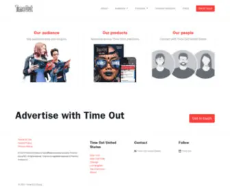 Timeoutmediakit.com(An advertising and media resource for clients of Time Out USA) Screenshot
