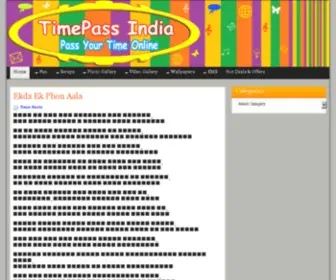 Timepassindia.in(Fun & Entertainment Website) Screenshot