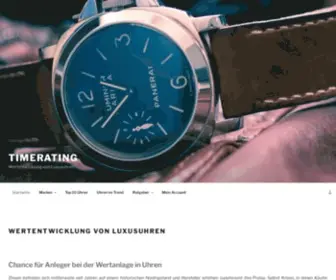 Timerating.com(Wertentwicklung von Luxusuhren) Screenshot