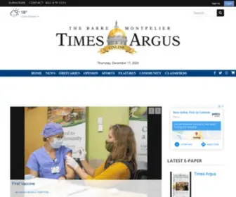 Timesargus.com(The Barre) Screenshot