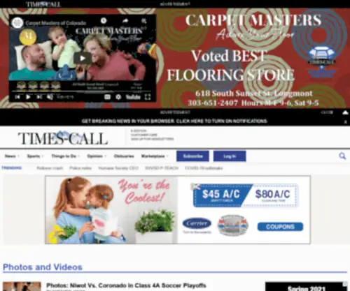 Timescallmedia.com(Longmont Times) Screenshot