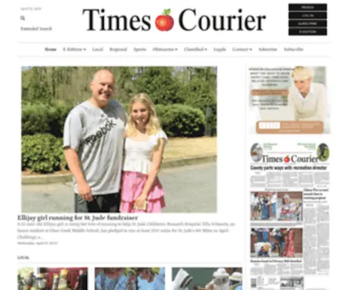 Timescourier.com(Times-Courier, Ellijay, Georgia) Screenshot