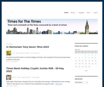 Timesforthetimes.co.uk(Times and comments on The Times crossword from a team of solvers) Screenshot