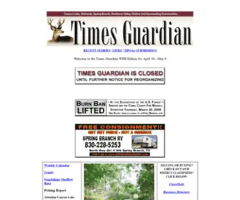 Timesguardian.com(The Canyon Lake Times Guardian) Screenshot