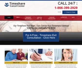 Timesharecancelcenter.com(Our Timeshare Exit Team Will GUARANTEE You A Timeshare Cancellation) Screenshot