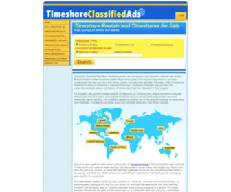 Timeshareclassifiedads.com(Timeshare Rentals Resales Timeshares for Sale Rent Time Share for Sale) Screenshot