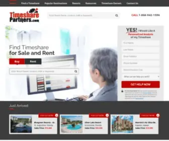 Timesharepartners.com(Timeshare Resale and Rental Services) Screenshot