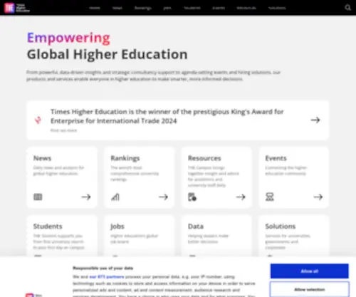 Timeshighereducation.com(Times Higher Education (THE)) Screenshot