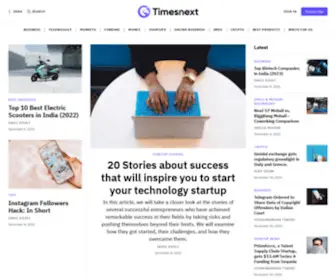 Timesnext.com(Startups, Entrepreneurship & Cryptocurrency News in India) Screenshot