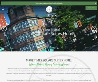 Timessquaresuites.com(We are located at the corner of Robson and Denman Streets in downtown Vancouver's West End) Screenshot