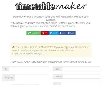 Timetablemaker.com(Timetable Maker) Screenshot