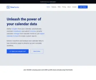 Timetackle.com(Export Google Calendar To Excel or Google Sheets) Screenshot
