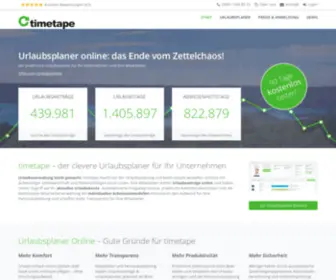 Timetape.de(Urlaubsplaner & Urlaub verwalten in Unternehmen) Screenshot