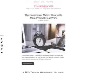 Timewiser.com(Do Meaningful Work and Live A Meaningful Life) Screenshot