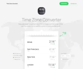 Timezoneconverterapp.com(Time Zone Converter and World Clock) Screenshot