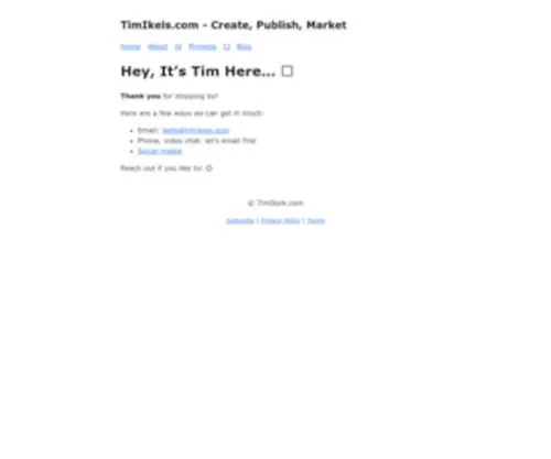 Timikels.com(Tim Ikels) Screenshot