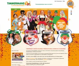 Timmermanscarnaval.nl(Timmermans Carnaval is een allround carnavalsspecialist en al 40 jaar een begrip voor carnaval minnend Nederland) Screenshot