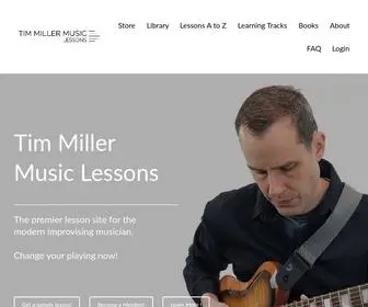 Timmillermusiclessons.com(Guitarist Tim Miller's premier site for modern improvising musicians) Screenshot
