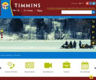 Timmins.ca(City of Timmins) Screenshot