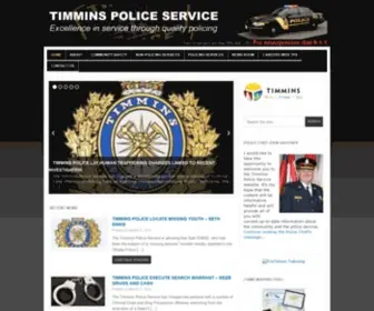 Timminspolice.ca(Timmins Police Service) Screenshot