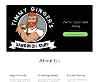 Timmygingers.com(Timmy Gingers Sandwich Shop) Screenshot