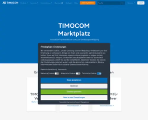 Timocom.de(Frachtenbörse) Screenshot