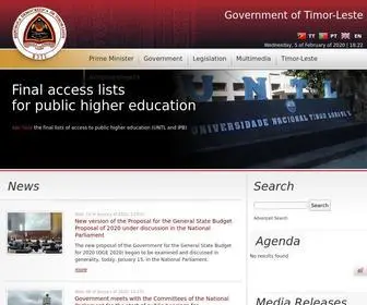 Timor-Leste.gov.tl(Governo de Timor) Screenshot