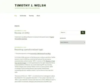 TimothyjWelsh.com(Modern narrative) Screenshot