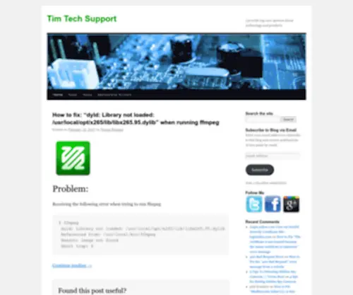 Timourrashed.com(Tim Tech Support) Screenshot