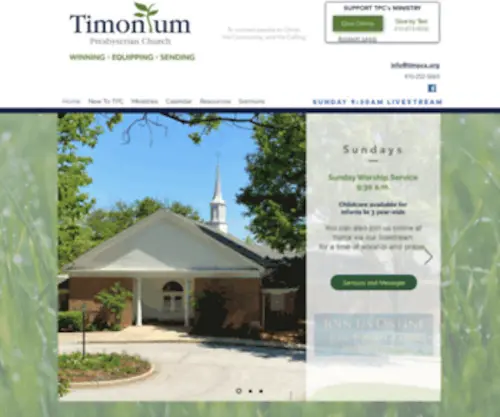 Timpca.org(Affiliated with the Presbyterian Church of America (PCA)) Screenshot