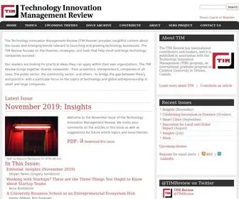 Timreview.ca(The Technology Innovation Management Review (TIM Review)) Screenshot