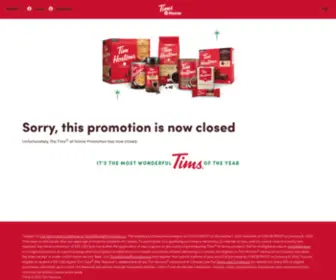 Timsathomepromotion.ca(Tims®) Screenshot