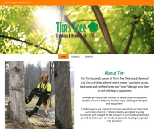 Timstree.ca(Tim’s Tree Trimming and Removal Ltd) Screenshot