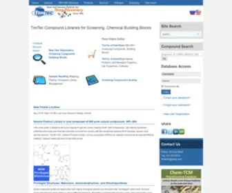 Timtec.net(TimTec Compound Libraries for Screening and Chemical Building Blocks) Screenshot