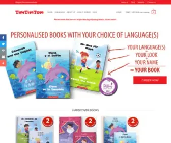 Timtimtom.com(Bilingual Personalized Books for kids. Learning a language) Screenshot