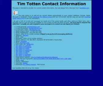 Timtotten.tel(Tim Totten Contact Information) Screenshot