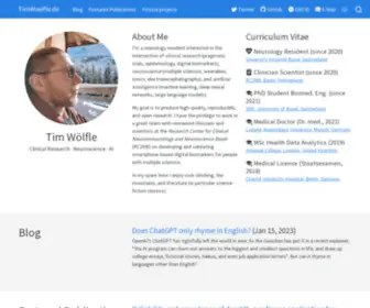 Timwoelfle.de(This website showcases fives projects Tim W) Screenshot