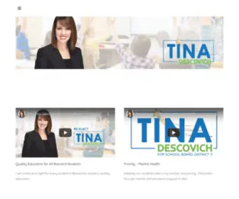 Tinadescovich.com(Tina Descovich for Brevard County School Board) Screenshot