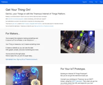 Tinamous.com(Tinamous Internet of Things Platform) Screenshot