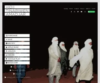 Tinariwen.com(Tinariwen's new album 'Amadjar') Screenshot
