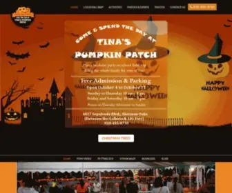 Tinaspumpkinpatch.com(Halloween pumpkins) Screenshot