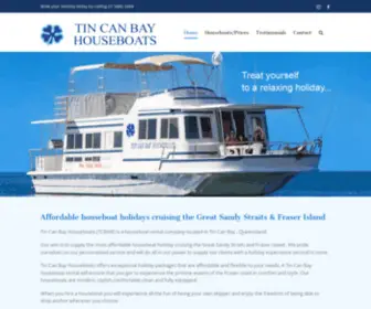 Tincanbayhouseboats.com.au(Queensland HouseBoat) Screenshot