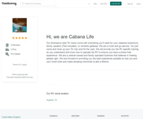 Tincanbnb.com(Tin Can B & B Reviews & RV Rentals) Screenshot