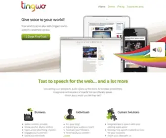 Tingwo.co(Web Voice Text To Speech For The Web) Screenshot