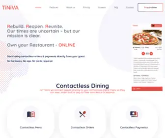Tiniva.com(Be Contactless and Build Online Visibility for your Restaurant) Screenshot