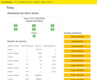 Tinkaresultados.com(La TINKA de Perú) Screenshot