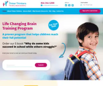 Tinkerthinkers.com(Tinker Thinkers Brain Training Program For Kids) Screenshot