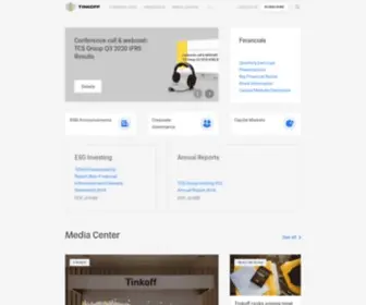 Tinkoffgroup.com(A digital financial ecosystem built around customer needs) Screenshot