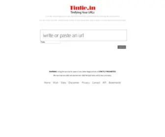 Tinlie.com(Shorten Your URLs) Screenshot